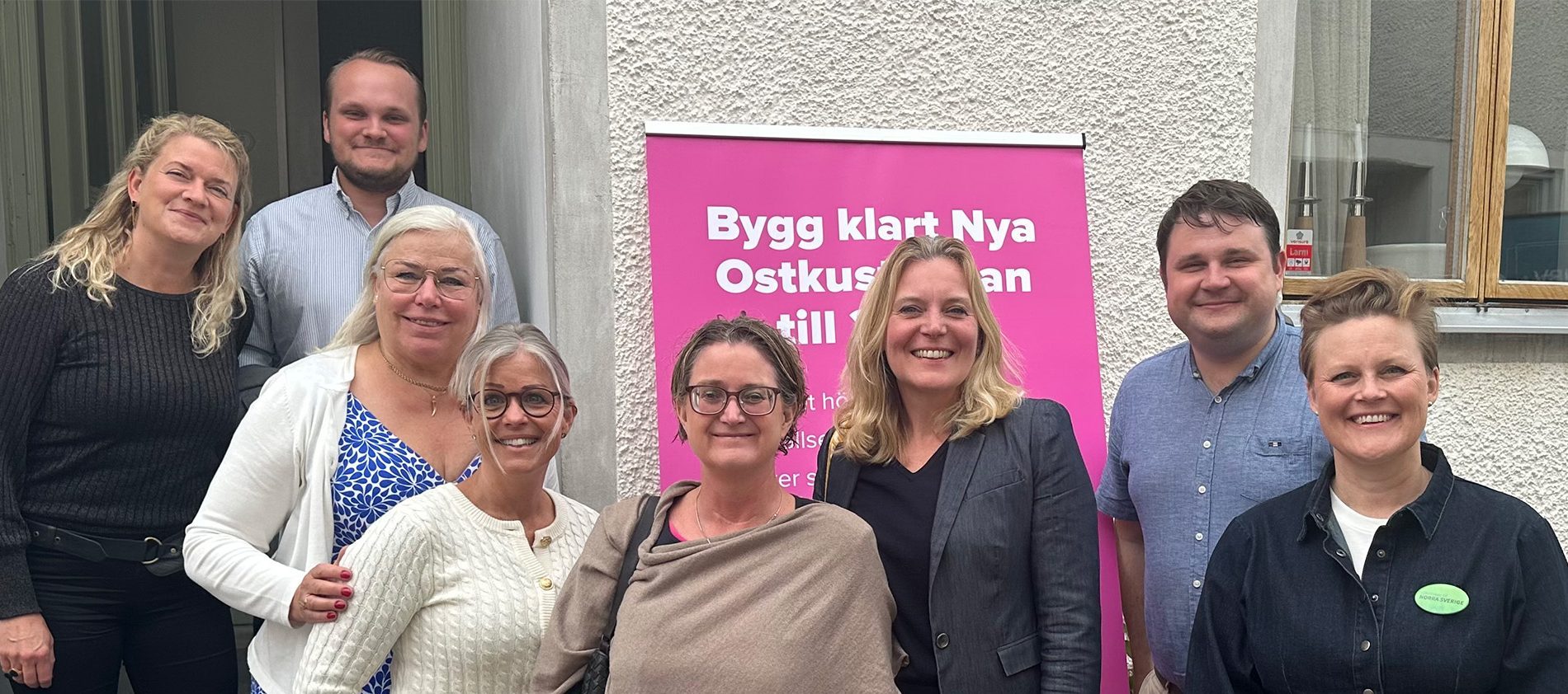 Alexander Hägg, Lotta Rönström, Ingela Bendrot, Åsa Wiklund Lång; Malin Holen, Ulrika Geeraedts, Niklas Säwen, Sara Nylund. Roberto Maiorana var tvungen att lämna mötet innan fotot togs.